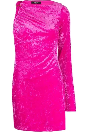 VERSACE Sukienki, Kobieta, Różowy, XS, Zamsz, Sukienkaa imprezę okolicznościową