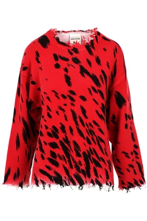 SEMICOUTURE Swetry, Kobieta, Czerwony, XS, Sweter z okrągłym dekoltem