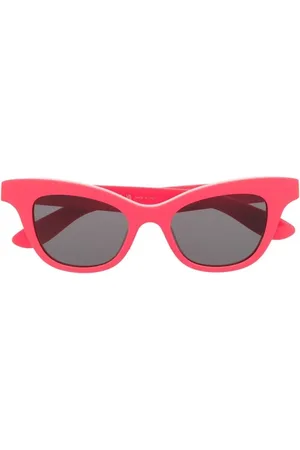 Alexander McQueen Akcesoria, Kobieta, Różowy, ONE SIZE, Różowe Okulary Kocie Oczy