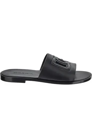 Dolce & Gabbana Buty, Kobieta, Czarny, 41 1/2 EU, Quilted DG Logo Klapki