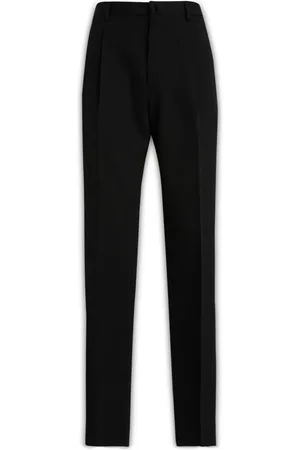 Lanvin Spodnie, Mężczyzna, Czarny, M, Wełna, Spodnie Slim-fit