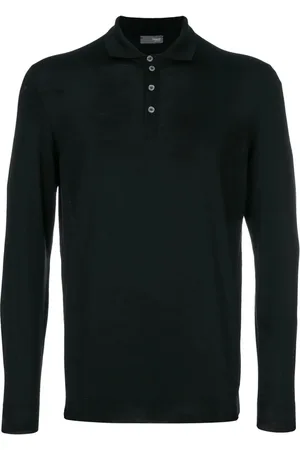 DRUMOHR Koszulki, Mężczyzna, Czarny, 3XL, Czarna Polo z Merynosa