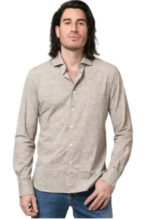 Orian Koszule, Mężczyzna, Beżowy, 3XL, Beżowa Koszula Stretch