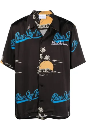 BLUE SKY INN Koszule, Mężczyzna, Czarny, S, Short Sleeve Shirts