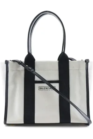Balenciaga Pre-owned, Kobieta, Biały, ONE SIZE, Len, Używana Biała Torebka Balenciaga z płótna