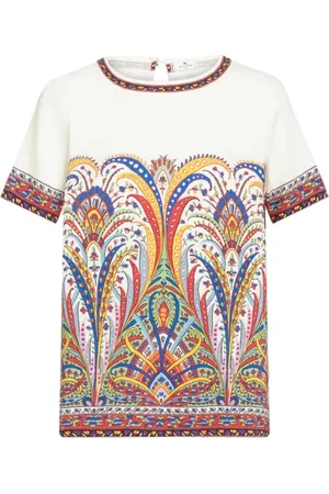 Etro Koszulki, Kobieta, Biały, M, X0800 TOP - Stylowy Model
