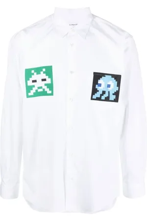 Comme des Garçons Koszule, Mężczyzna, Biały, S, Biała Bawełniana Koszula z Długim Rękawem