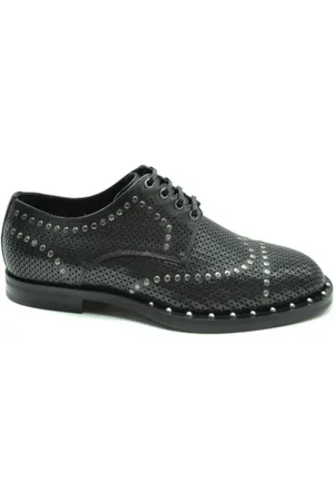 Dolce & Gabbana Buty, Mężczyzna, Czarny, 40 EU, Biznesowe buty na sznurówki