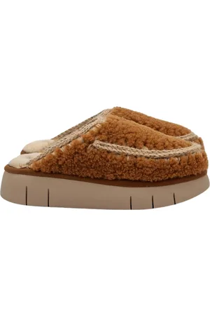 Mou Buty, Kobieta, brązowy, 40 EU, Kręcone Skórzane Bounce Klapki