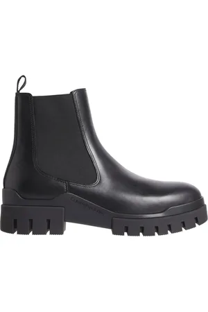 Calvin Klein Buty, Mężczyzna, Czarny, 44 EU, Czarne Buty Combat Chelsea