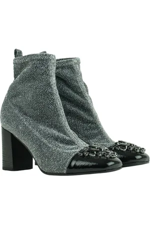 Kennel & Schmenger Buty, Kobieta, Szary, 37 EU, Stylowe Skórzane Buty na Obcasie - Botín 61 78640 294
