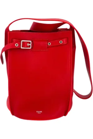 Céline Pre-owned, Kobieta, Czerwony, ONE SIZE, Używana Czerwona Skórzana Torba Celine