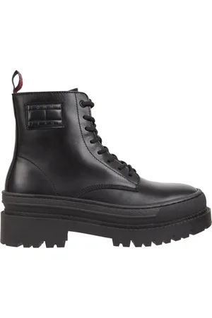 Tommy Hilfiger Buty, Mężczyzna, Czarny, 44 EU, Czarne Buty na Sznurowadła