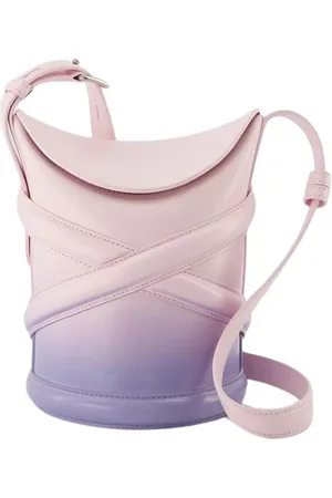 Alexander McQueen Torebki, Kobieta, Wielobarwność, ONE SIZE, Skóra, The Curve Hobo Bag - Liliowy/Różowy - Skóra