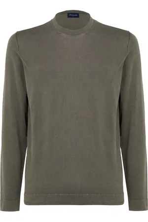 DRUMOHR Swetry, Mężczyzna, brązowy, L, Len, Turtlenecks