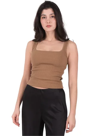 Vince Koszulki, Kobieta, brązowy, L, Sleeveless Tops