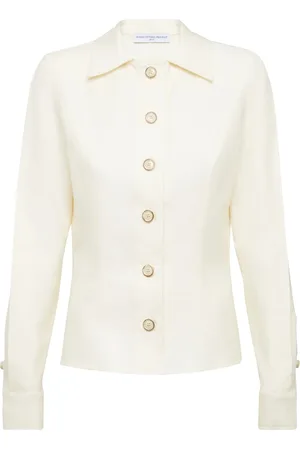 MVP Wardrobe Bluzki, Kobieta, Biały, S, Bawełna, Koszula Melrose