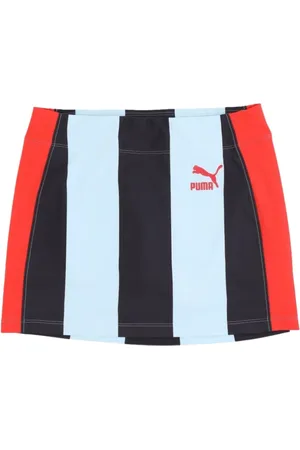 PUMA Spódnice, Kobieta, Czarny, S, Lady Stripes Mini Spódnica