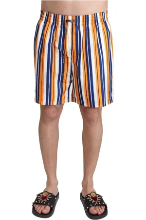 Dolce & Gabbana Stroje kąpielowe, Mężczyzna, Wielobarwność, M, Wielokolorowe Paski Kąpielowe Szorty Plażowe