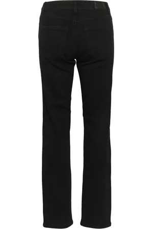 Kaffe Jeansy, Kobieta, Czarny, 3XL, Bawełna, Spodnie Jeansyowe Straight Leg Czarne Głębokie