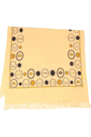 Dior Pre-owned, Kobieta, Beżowy, ONE SIZE, Pre-owned Cotton scarves