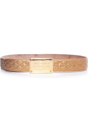 Dolce & Gabbana Pre-owned, Kobieta, Żółty, ONE SIZE, leather belt