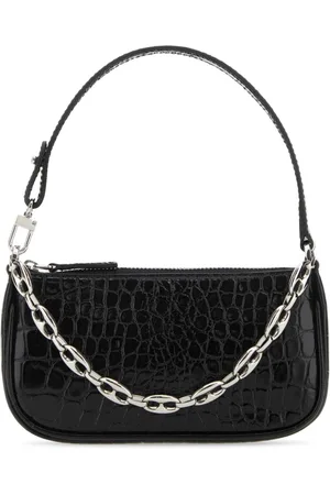 By Far Torebki, Kobieta, Czarny, ONE SIZE, Czarna skórzana mini torba Rachel