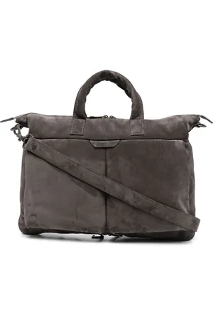 Officine creative Torebki, Mężczyzna, Szary, ONE SIZE, Zamsz, Zamszowa Torba Tote
