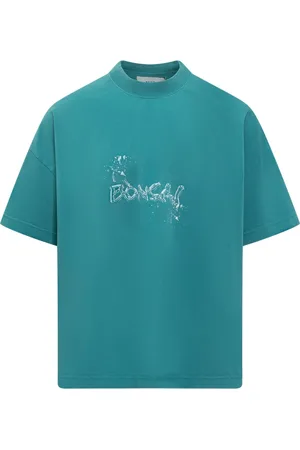 BONSAI Koszulki, Mężczyzna, Niebieski, S, Oversize T-Shirt z Nadrukiem