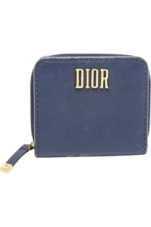 Dior Pre-owned, Kobieta, Niebieski, ONE SIZE, Pre-owned skórzane portfele