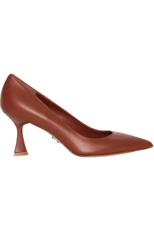 SERGIO LEVANTESI Buty, Kobieta, brązowy, 38 EU, Brązowe Skórzane Czółenka, Obcas 75mm