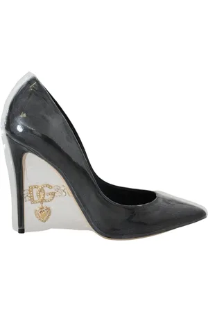 Dolce & Gabbana Buty, Kobieta, Czarny, 36 EU, Piękne Czarne i Złote Obcasy z Logo