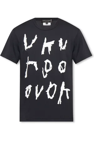 Comme des Garçons Koszulki, Mężczyzna, Czarny, S, Bawełna, T-shirt z nadrukiem