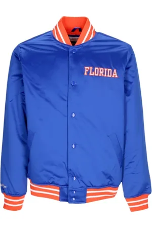 Mitchell & Ness Kurtki, Mężczyzna, Niebieski, S, Kurtka bomber