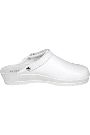 Rohde Buty, Kobieta, Biały, 36 EU, Klasyczne Skórzane Chodaki Damskie