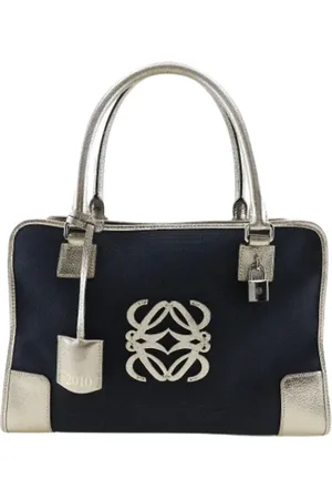 Loewe Pre-owned, Kobieta, Niebieski, ONE SIZE, Pre-owned Canvas handbags