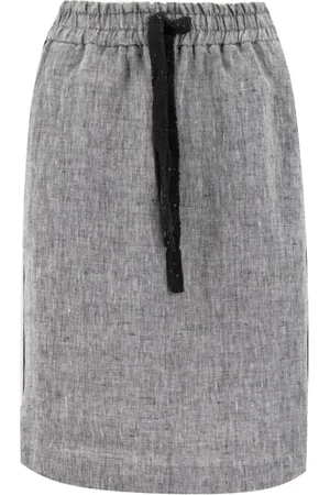 LE TRICOT PERUGIA Spódnice, Kobieta, Szary, L, Midi Skirts