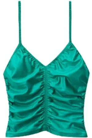 Alexander Wang Koszulki, Kobieta, Zielony, S, Rucha Top Cami