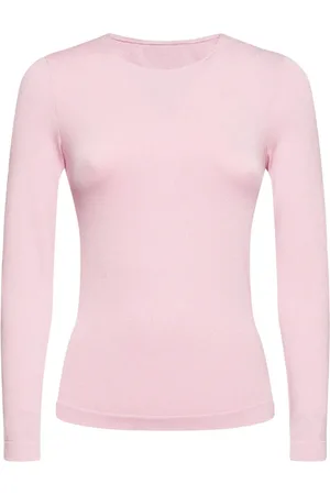 MVP Wardrobe Swetry, Kobieta, Różowy, S, Nylon, Metaliczny Top Długie Rękawy