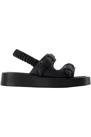 Elleme Buty, Kobieta, Czarny, 40 EU, Skóra, Flat Sandals