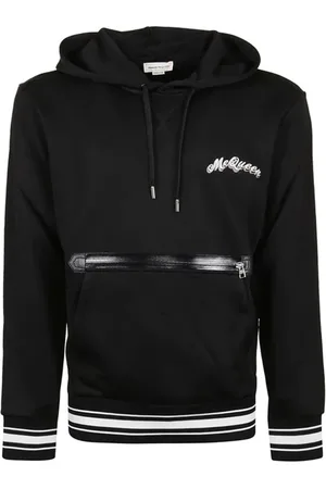 Alexander McQueen Bluzy, Mężczyzna, Czarny, S, Modny bluza z kapturem z logo