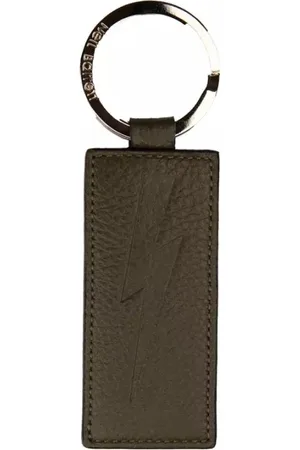 Neil Barrett Akcesoria, unisex, Zielony, ONE SIZE, Męski Skórzany Brelok