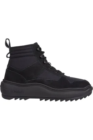 Tommy Hilfiger Buty, Mężczyzna, Czarny, 42 EU, Zamsz, Czarne Botki z Mieszanych Materiałów