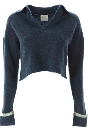ALYSI Swetry, Kobieta, Niebieski, S, V-neck Knitwear