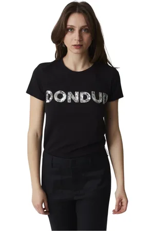 Dondup Koszulki, Kobieta, Czarny, M, Casual T-Shirt