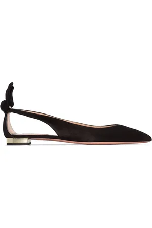 Aquazzura Buty, Kobieta, Czarny, 37 EU, Czarne płaskie buty