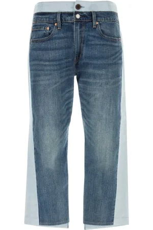 JUNYA WATANABE Jeansy, Mężczyzna, Niebieski, M, Denim, Jeansy o prostym krojuy