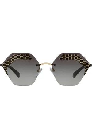 Bvlgari Akcesoria, Kobieta, Czarny, ONE SIZE, Metalowe Kwadratowe Okulary Bezramkowe