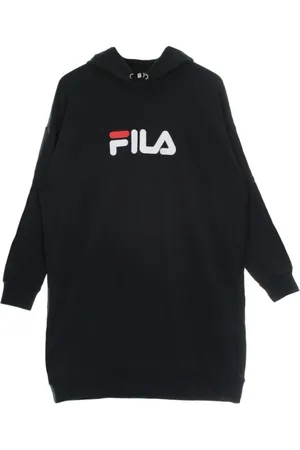 Fila Sukienki, Kobieta, Czarny, XS, Sukiej z kapturem