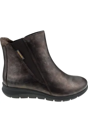 Mephisto Buty, Kobieta, brązowy, 38 1/2 EU, Len, Wygodne Skórzane Botki